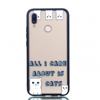 Etui plastikowe koty do Huawei P20 Lite - przezroczyste