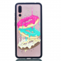Etui plastikowe wytłoczone donuty do Huawei P20 Pro - przezroczyste