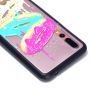 Etui plastikowe wytłoczone donuty do Huawei P20 Pro - przezroczyste
