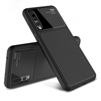 Lenuo etui z plastiku i szkła hartowanego do Huawei P20 Pro - czarne