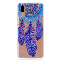 Etui plastikowe niebieski łapacz snów do Huawei P20 - przezroczyste