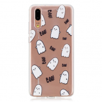 Etui plastikowe duchy do Huawei P20 - przezroczyste
