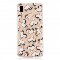 Etui plastikowe jednorożce do Huawei P20 Lite - przezroczyste
