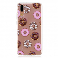 Etui plastikowe donuty do Huawei P20 - przezroczyste