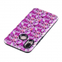 Etui ochronne gumowe z grzybieniami do Huawei P20 Lite - różowo-białe