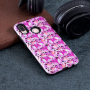 Etui ochronne gumowe z grzybieniami do Huawei P20 Lite - różowo-białe