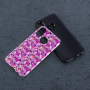 Etui ochronne gumowe z grzybieniami do Huawei P20 Lite - różowo-białe