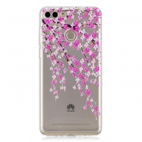 Etui z miękkiego plastiku kwitnące drzewo do Huawei Y7 Prime (2018) - przezroczyste