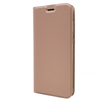 Pokrowiec skórzany magnetyczny do Huawei P20 Pro - różowo-złoty