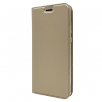 Pokrowiec skórzany magnetyczny do Huawei P20 Pro - złoty