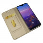 Pokrowiec skórzany magnetyczny do Huawei P20 Pro - złoty