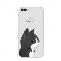 Etui plastikowe kot do Huawei P Smart - czarno-białe
