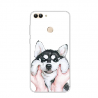 Etui plastikowe husky do Huawei P Smart - czarno-białe