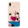 Etui ochronne plastikowe flamingi do Huawei P20 Lite - przezroczyste