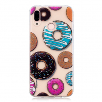 Etui ochronne plastikowe donuty do Huawei P20 Lite - przezroczyste