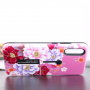 Etui plastikowe z pętlą kwiaty do Huawei P20 Pro - różowe