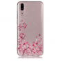 Etui plastikowe kwitnące drzewo do Huawei P20 - przezroczyste