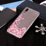 Etui plastikowe kwitnące drzewo do Huawei P20 - przezroczyste