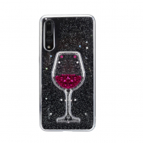Etui plastikowe kieliszek z winem do Huawei P20 Pro - różowe