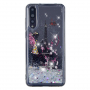 Etui plastikowe z pływającymi cekinami wieża Eiffla do Huawei P20 Pro - srebrne