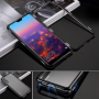 Luphie ramka metalowa ze szkłem hartowanym do Huawei P20 Pro - czarna / przezroczysta