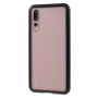 Luphie ramka metalowa ze szkłem hartowanym do Huawei P20 Pro - czarna / przezroczysta