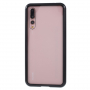 Luphie ramka metalowa ze szkłem hartowanym do Huawei P20 Pro - czarna / przezroczysta