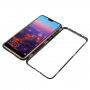 Luphie ramka metalowa ze szkłem hartowanym do Huawei P20 Pro - czarna / przezroczysta