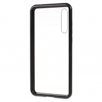Luphie ramka metalowa ze szkłem hartowanym do Huawei P20 Pro - czarna / przezroczysta