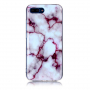 Etui plastikowe marmur do Honor 10 - czerwone