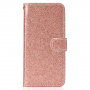 Etui glitterowe flip do Huawei P20 Lite - różowo-złote