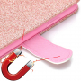 Etui glitterowe flip do Huawei P20 Lite - różowo-złote