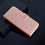Etui glitterowe flip do Huawei P20 Lite - różowo-złote