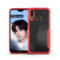 Odporne na wstrząsy etui z ramką do Huawei Nova 3 - czerwone