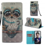 Pokrowiec flip sowa do Honor 10 - szary