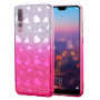 Etui plastikowe serduszka do Huawei P20 Pro - różowe