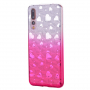 Etui plastikowe serduszka do Huawei P20 Pro - różowe