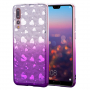 Etui plastikowe serduszka do Huawei P20 Pro - fioletowe