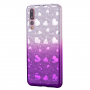 Etui plastikowe serduszka do Huawei P20 Pro - fioletowe