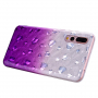 Etui plastikowe serduszka do Huawei P20 Pro - fioletowe