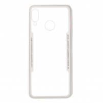 Etui plastikowe przezroczyste z ramką do Huawei Nova 3 - białe