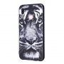 Etui plastikowe tygrys do Huawei P20 Lite - czarno-białe