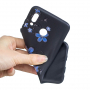 Etui plastikowe niebieskie kwiaty do Huawei Nova 3i - czarne