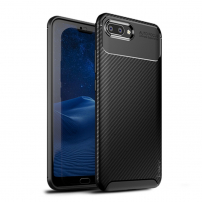 Ipaky etui plastikowe z teksturą karbonową do Honor 10 - czarne