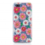Etui plastikowe kwiaty do Honor 10 - przezroczyste