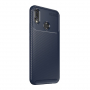 Etui plastikowe z teksturą karbonu do Huawei Nova 3i - ciemnoniebieskie