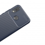 Etui plastikowe z teksturą karbonu do Huawei Nova 3i - ciemnoniebieskie