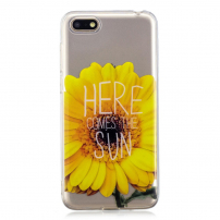 Etui plastikowe słonecznik do Huawei Y5 (2018) / Honor 7S - przezroczyste