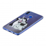 Etui plastikowe husky i mops do Huawei Nova 3i - przezroczyste