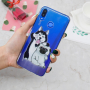 Etui plastikowe husky i mops do Huawei Nova 3i - przezroczyste